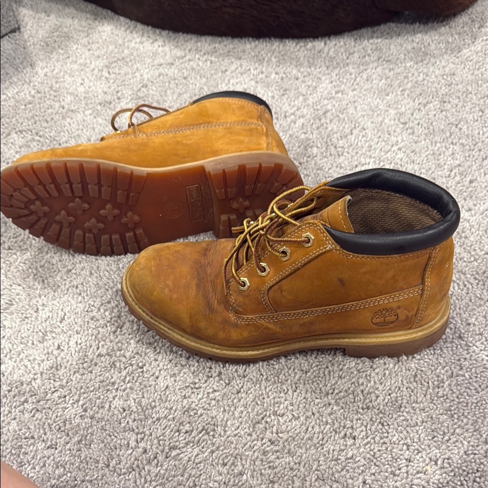 Timberland Tan Lace Up Boots with Durable Sole